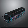 Colorful Graffiti Covered Bus with Day Dreaming Text Modern Body Design and Vibrant Artwork