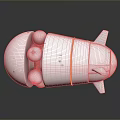 Silver Metallic Spacecraft With Spherical Components And Tail Structure For Aerospace Exploration