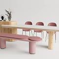 Modern Dining Table and Chair Combination Dining Table and Chair 3d model