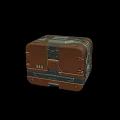 Industrial Vintage Metal Cargo Box With Sturdy Structure And Detailed Accents