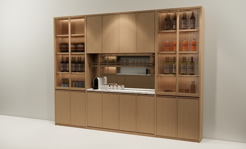 Modern wine cabinet display cabinet 3d model