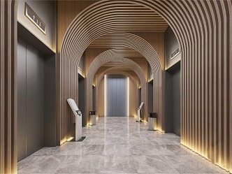 Modern Hotel Elevator 3d model