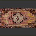 Vibrant Traditional Area Rug With Intricate Floral Pattern And Pink Red Tones
