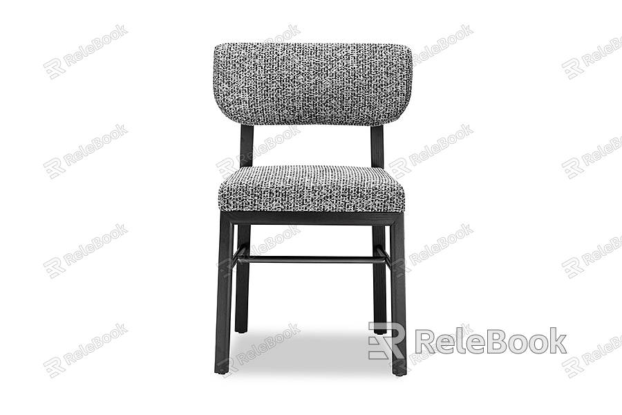 Solid Wood Soft Bag Single Chair Dining Chair model