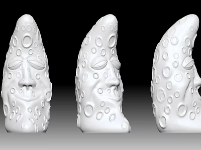 cartoon moon 3d model cartoon moon 3d model