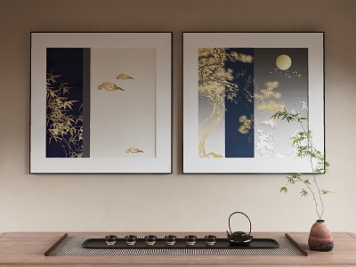 New Chinese Decorative Painting 3d model