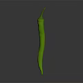 Vibrant Fresh Green Chili Pepper Standing On Gray Background Surface