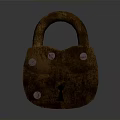 Vintage Rusty Padlock With Antique Design For Household Security And Decor