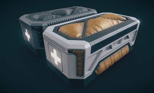 Modern Luggage Sci-Fi Box Sci-Fi Luggage 3d model