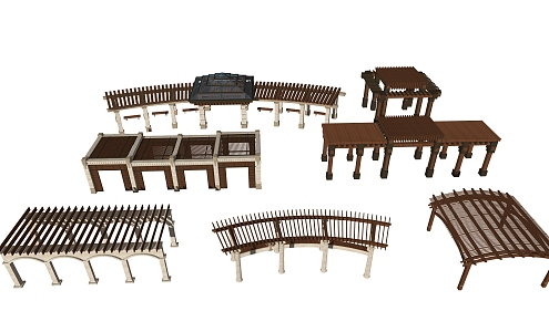 Simple European Gallery Rack 3d model