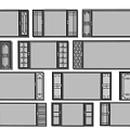modern floor-to-ceiling windows 3d model