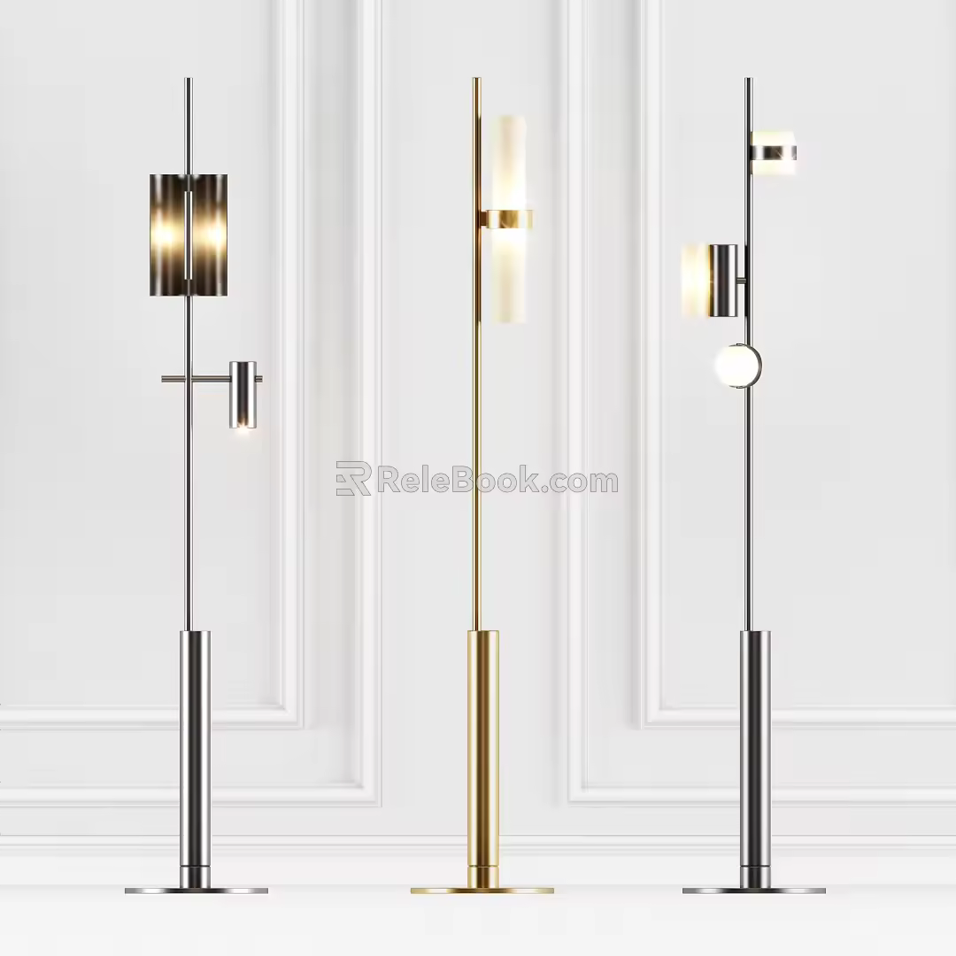 Light Luxury Floor Lamp Floor Lamp Combination 3d model