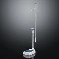 Digital Height And Weight Weighing Scale With Platform Base Column And 3d model