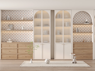 French Bookcase Cream Bookcase model