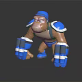 Modern Game Character Monkey Warrior Monkey 3d model