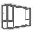 Sleek Modern Bay Window Design With Aluminum Frame And Large Glass Panels