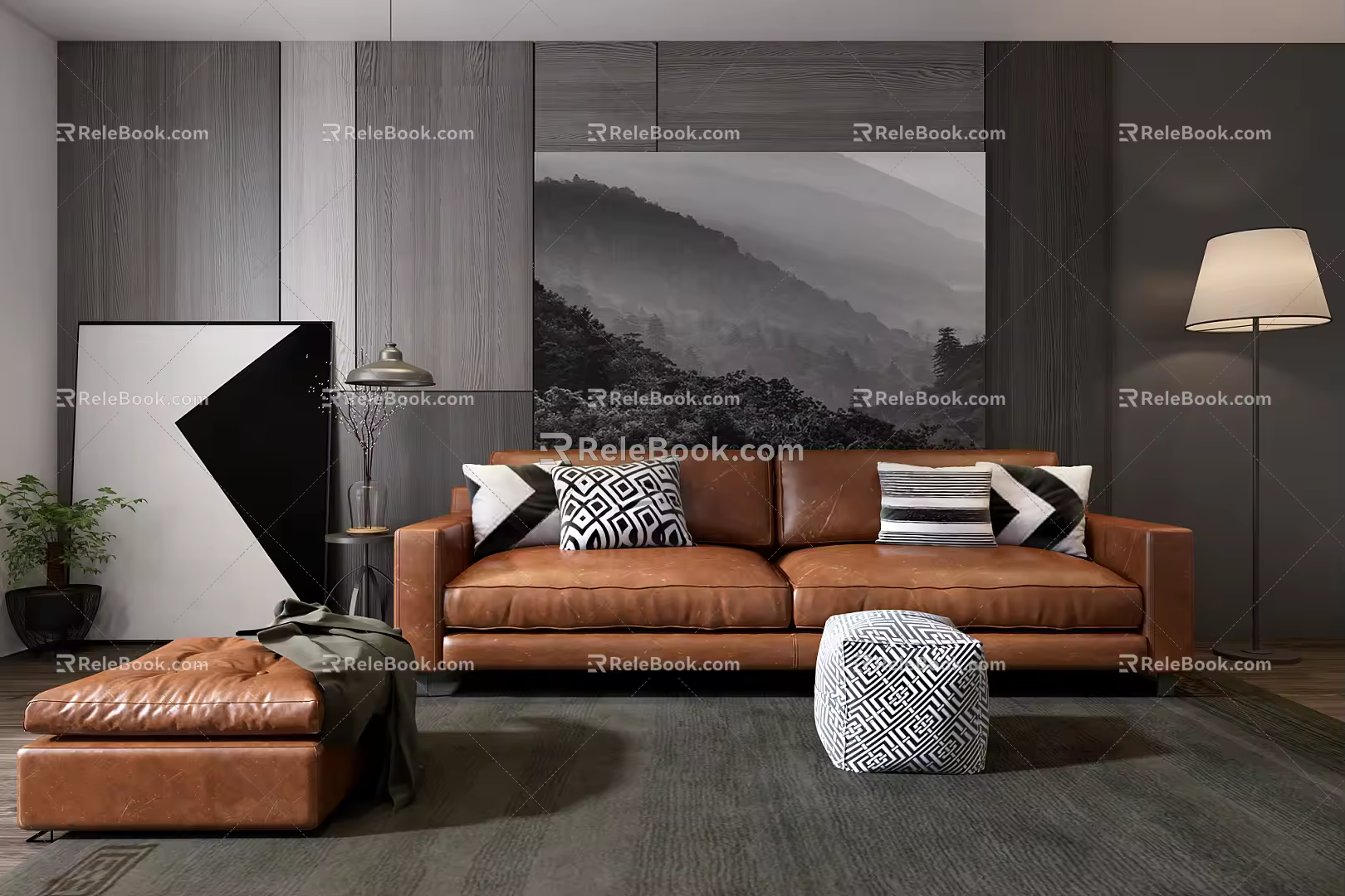 Modern Combination Sofa Sofa 3d model