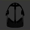 Comfortable Black VR Headset With Adjustable Straps For Virtual Reality Experience