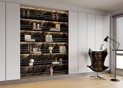 Modern bookcase 3d model