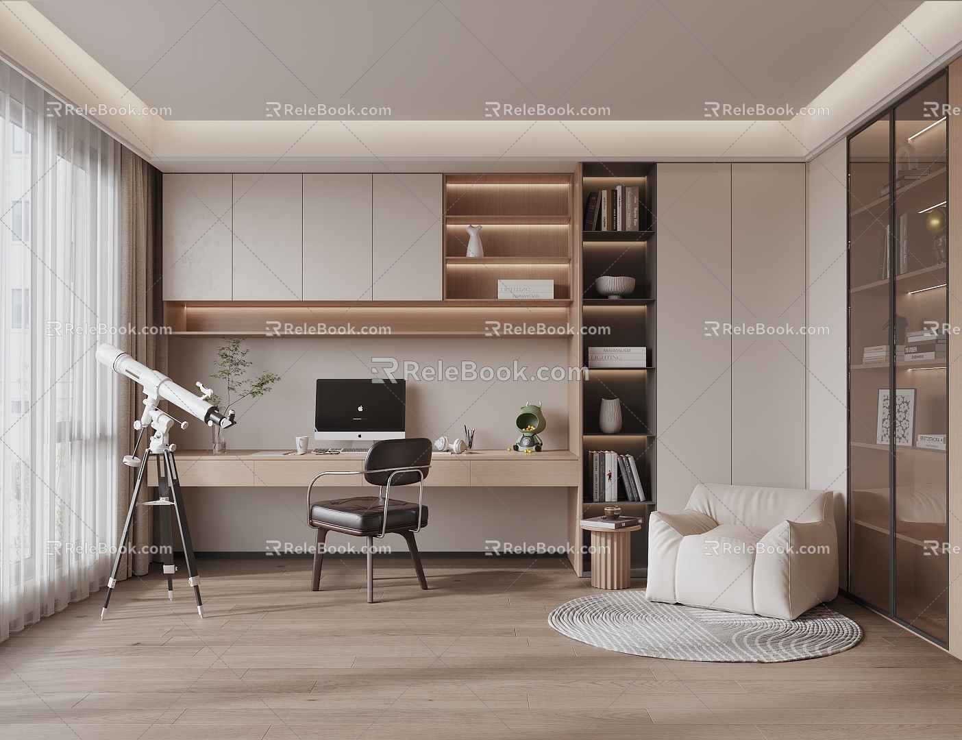 Modern study 3d model