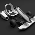 Colorful Go Karts In Various Hues Lined Up Against Black Background