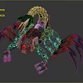 Mechanical Scorpion With Metal Body Red Eye And Sharp Legs Design