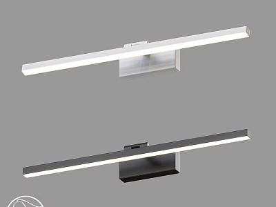 Modern Slim Linear Wall Light With White And Black Finish LED Design 3d model