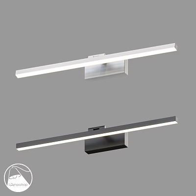 Modern Slim Linear Wall Light With White And Black Finish LED Design 3d model