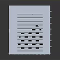Decorative Ornament Set With Gray Metal Grid Design And Red White Straps On Reflective Surface