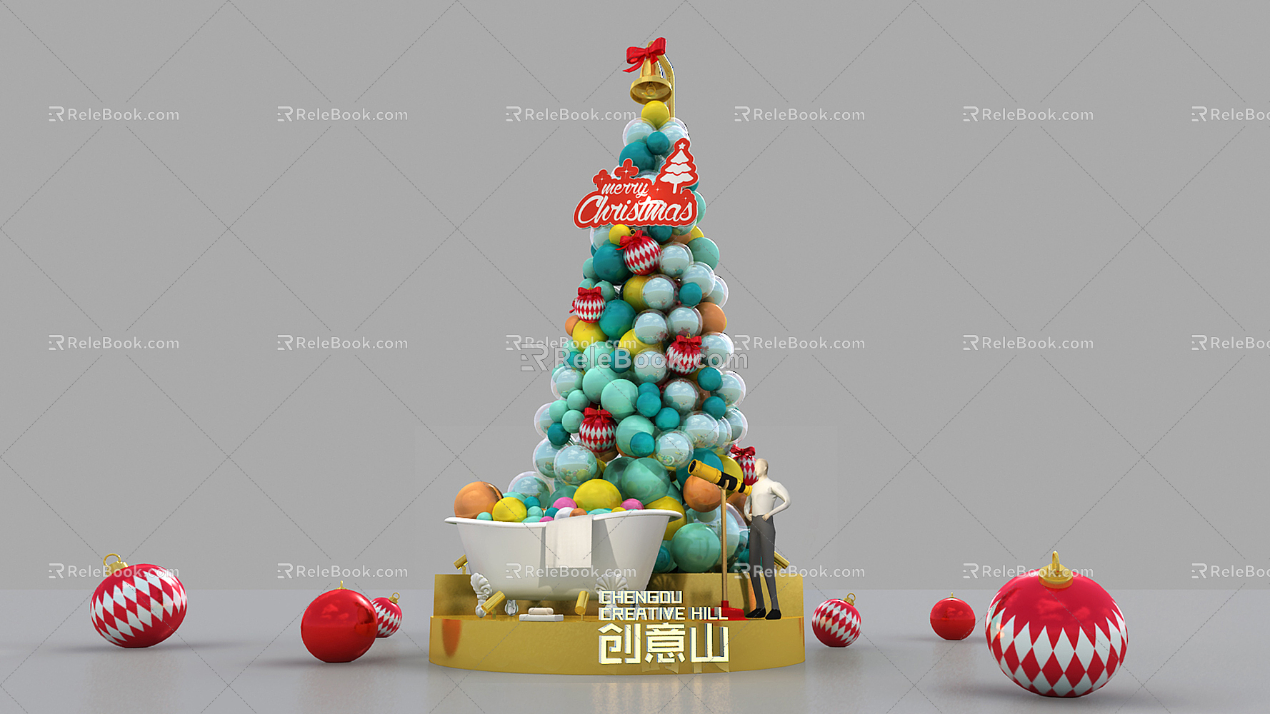 Modern Christmas Tree 3d model