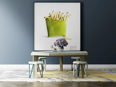 Nordic coffee table 3d model