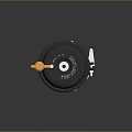 Industrial Mechanical Equipment with Black Top Silver Body and Orange Connectors on Metal Base