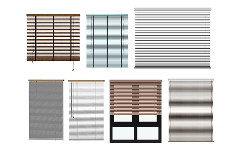 Modern venetian blinds venetian blinds bamboo blinds 3d model