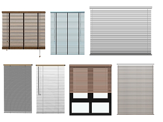 Modern venetian blinds venetian blinds bamboo blinds 3d model