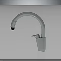 Stainless Steel Modern Curved Spout Kitchen Faucet With Single Handle And Sleek Design