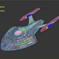 Silver Explorer Spaceship With Streamlined Design And Colorful Wings For Space Exploration