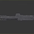 Futuristic Metallic Pistol Weapon Design With Scope Grip And Barrel Details