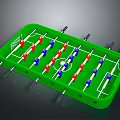 Electronic Table Football Game Featuring Green Field Colorful Players And Mini Tabletop Design