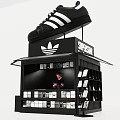 Adidas Interactive Zone With Large Sneaker Model And Interior Merchandise