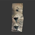 Cartoon Egyptian Pyramid Scene With Desert Landscape Ancient Structures And Map Design
