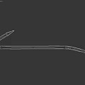 Heavy Duty Metal Hook Tool With Curved Design And Double Pointed Ends