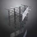 Industrial Construction Scaffold Structure With Metal Frame Cross Bars And Support Legs