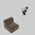 Modern White Lounge Chair with Comfortable Fabric Seat Sleek Design and Low Profile Black Legs