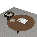 Modern coffee table round coffee table 3d model