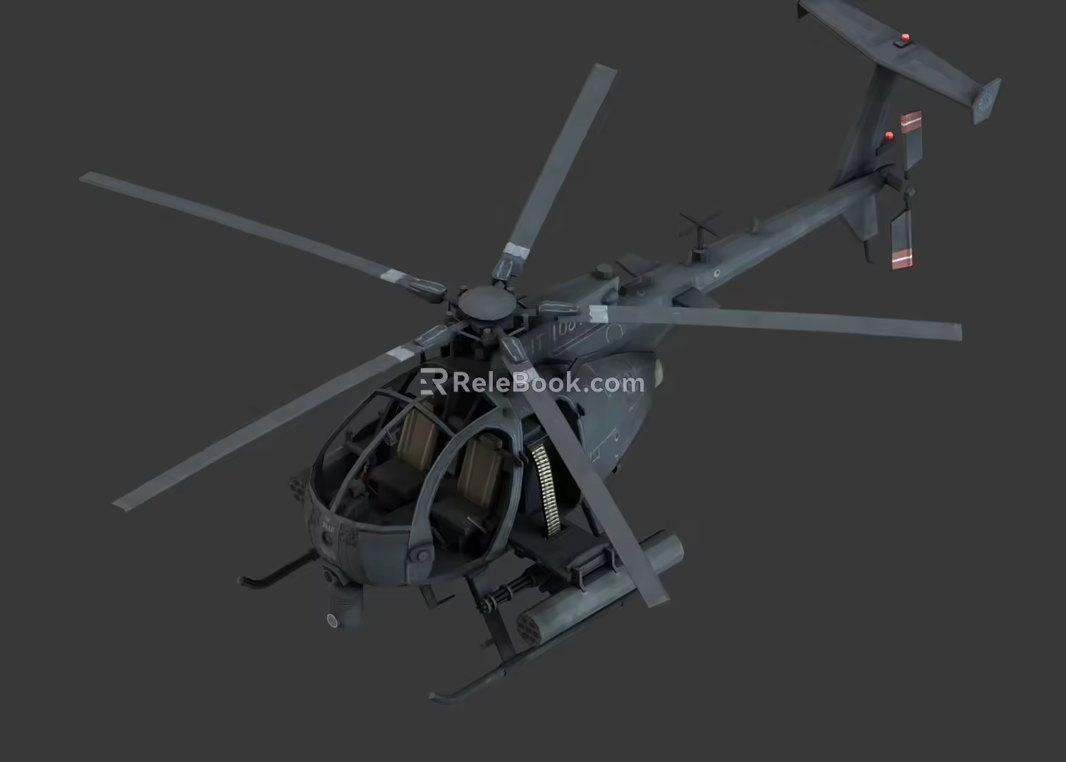 AH6 Bird Helicopter 3d model
