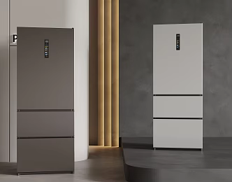 Single-door refrigerator 3d model