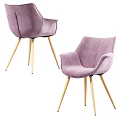Stylish Modern Accent Chair In Multiple Colors With Velvet Upholstery And Wooden Legs