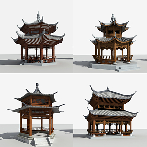 Chinese-style pavilion 3d model