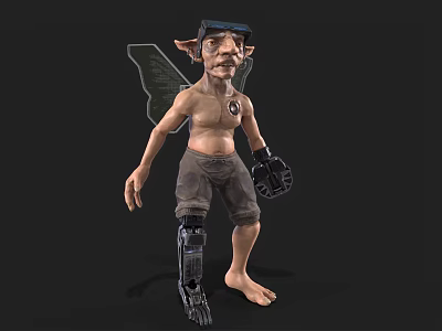 Animated goblin goblin goblin goblin game character alien robot 3d model