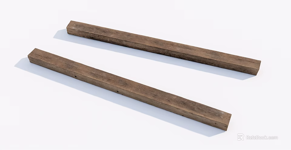 Natural Stone And Wood Strips For Rustic Interior Design Projects 3d model